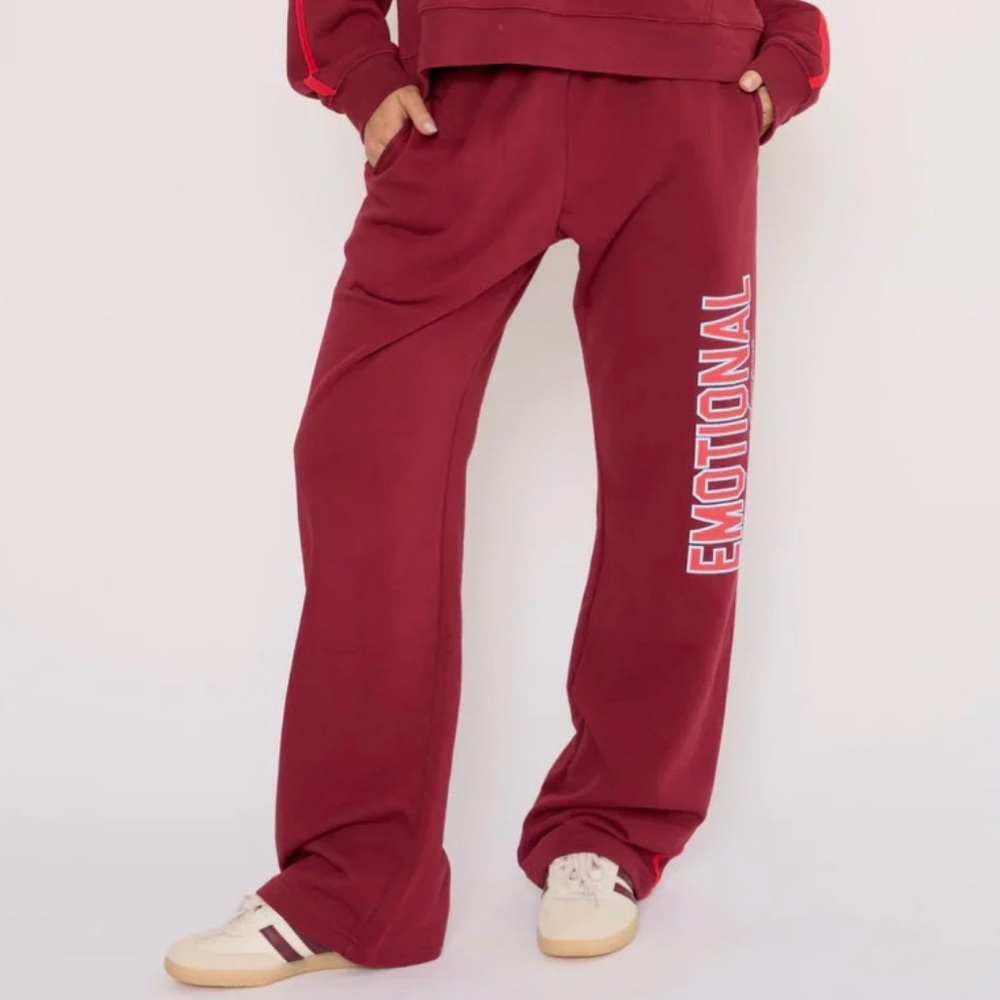 The Mayfair Group Emotional Support Wide Leg Sweatpants NWT - Picture 2 of 8